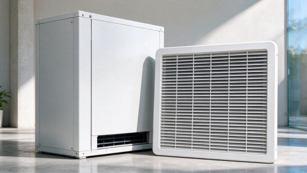 Illustration of HVAC equipment related to air conditioner energy usage.
