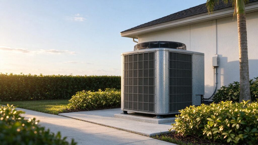 Illustration of HVAC equipment related to ac unit loud outside.