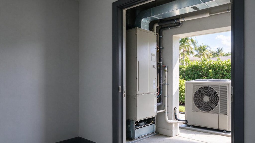Illustration of HVAC equipment related to ac warranty transfer.