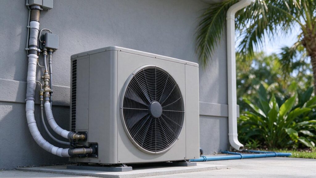 Illustration of HVAC equipment related to ac emergency safety elderly.