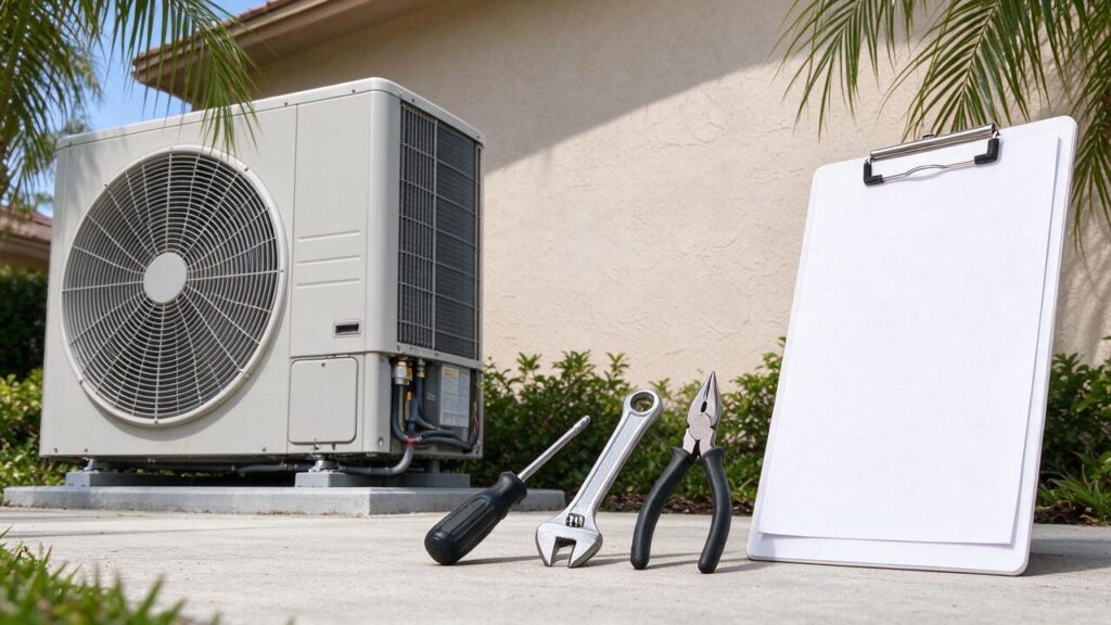 Illustration of HVAC equipment related to ac wiring problem.