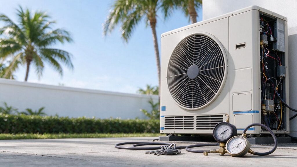 Illustration of HVAC equipment related to ac system code requirements Florida.