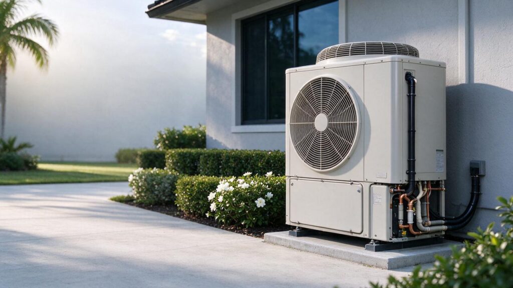 Illustration of HVAC equipment related to ac system comparison Florida.